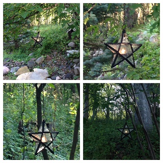 Star-Hanging Lighted Photo Idea - Idea Gallery - Hanging stars for outdoor events